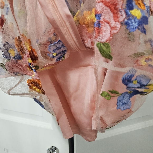 NWT For Love & Lemons Percy Mini Dress Multi Floral Embroidery XS - Picture 13 of 15